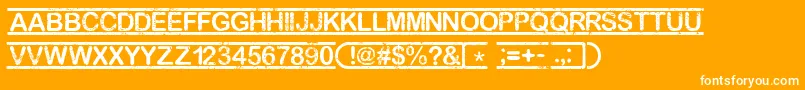 Top Secret  Font – White Fonts on Orange Background