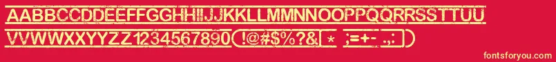 Top Secret  Font – Yellow Fonts on Red Background