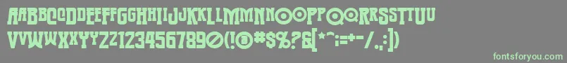 Warmonger Font – Green Fonts on Gray Background