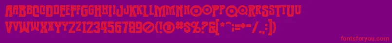 Шрифт Warmonger – красные шрифты на фиолетовом фоне