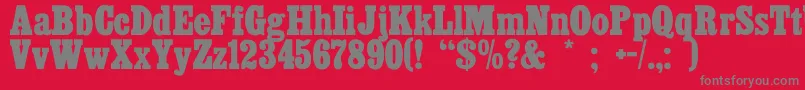 Casil Font – Gray Fonts on Red Background