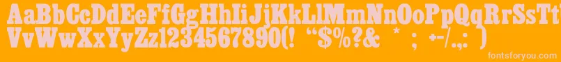 Casil Font – Pink Fonts on Orange Background