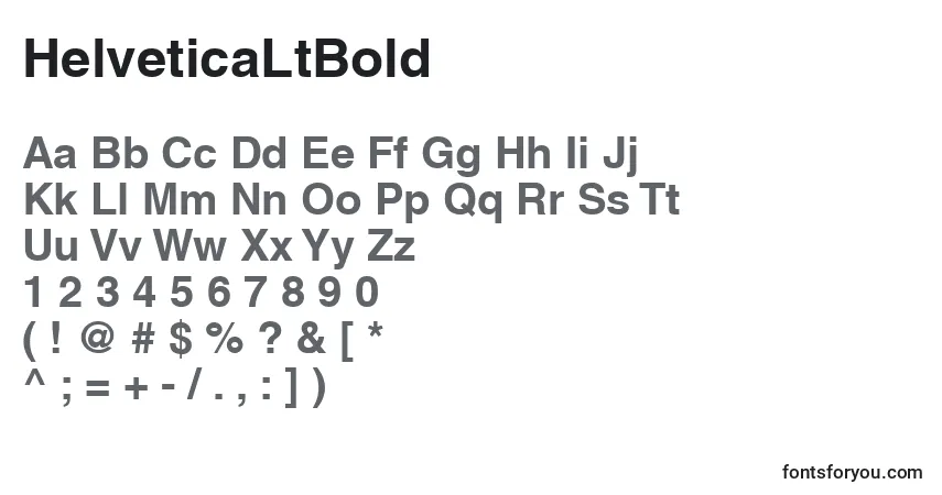 Шрифт HelveticaLtBold – алфавит, цифры, специальные символы