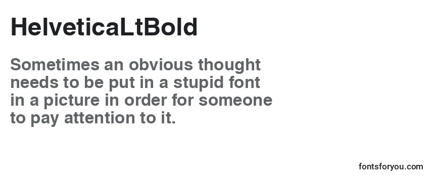 Review of the HelveticaLtBold Font