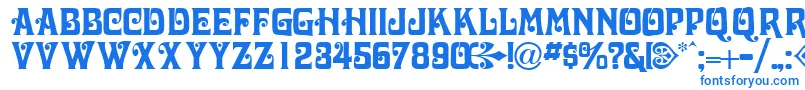 VolutecapssskRegular Font – Blue Fonts on White Background