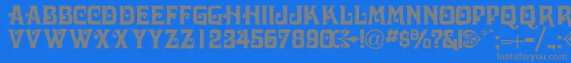 VolutecapssskRegular Font – Gray Fonts on Blue Background