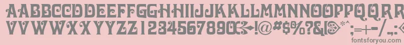 VolutecapssskRegular Font – Gray Fonts on Pink Background