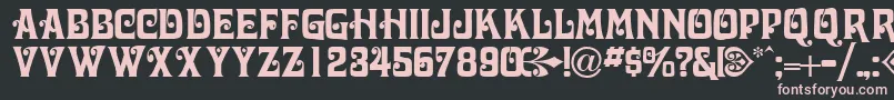 VolutecapssskRegular Font – Pink Fonts on Black Background