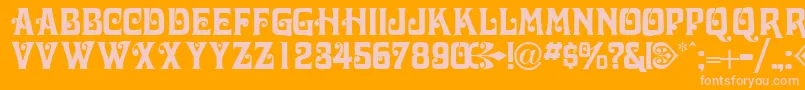 VolutecapssskRegular Font – Pink Fonts on Orange Background