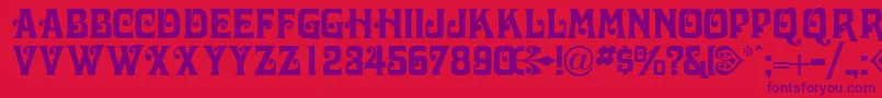 VolutecapssskRegular Font – Purple Fonts on Red Background