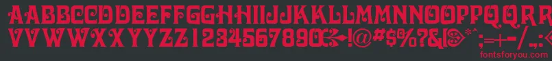 More about VolutecapssskRegular Font VolutecapssskRegular Font – Red Fonts on Black Background