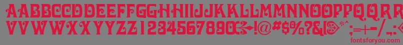 VolutecapssskRegular Font – Red Fonts on Gray Background
