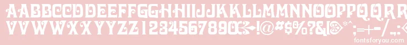 VolutecapssskRegular Font – White Fonts on Pink Background