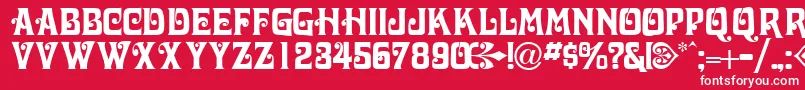 More about VolutecapssskRegular Font VolutecapssskRegular Font – White Fonts on Red Background