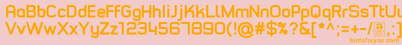 TypoStyleBoldDemo-Schriftart – Orangefarbene Schriften auf rosa Hintergrund