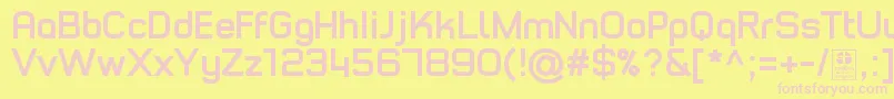 TypoStyleBoldDemo Font – Pink Fonts on Yellow Background