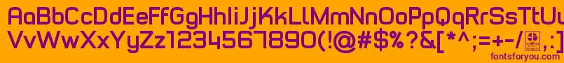 TypoStyleBoldDemo Font – Purple Fonts on Orange Background