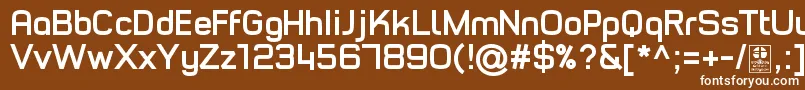 Weitere Informationen zur TypoStyleBoldDemo-Schriftart TypoStyleBoldDemo-Schriftart – Weiße Schriften auf braunem Hintergrund