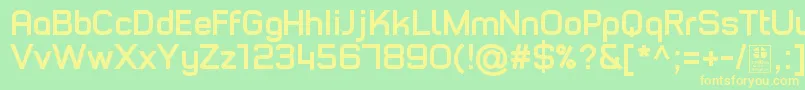 TypoStyleBoldDemo Font – Yellow Fonts on Green Background