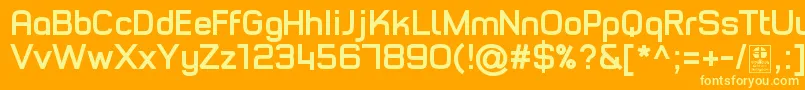 TypoStyleBoldDemo Font – Yellow Fonts on Orange Background