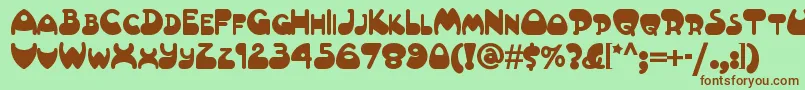 Altamontenf Font – Brown Fonts on Green Background