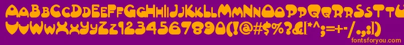 Altamontenf Font – Orange Fonts on Purple Background