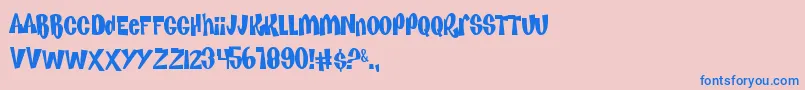 KenanKel Font – Blue Fonts on Pink Background