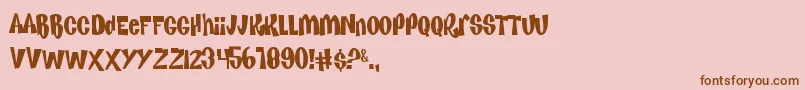 KenanKel Font – Brown Fonts on Pink Background
