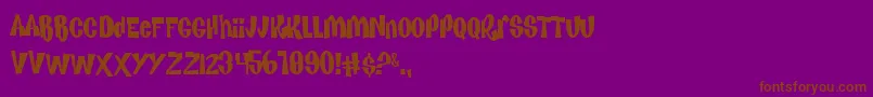 KenanKel Font – Brown Fonts on Purple Background