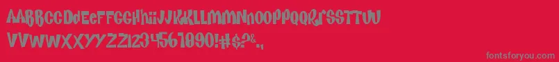 KenanKel Font – Gray Fonts on Red Background