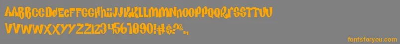 KenanKel-Schriftart – Orangefarbene Schriften auf grauem Hintergrund