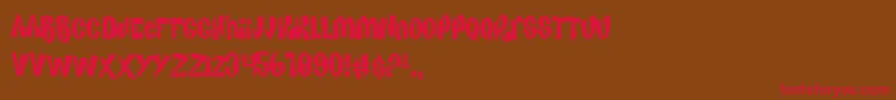KenanKel Font – Red Fonts on Brown Background