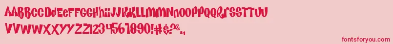 KenanKel Font – Red Fonts on Pink Background