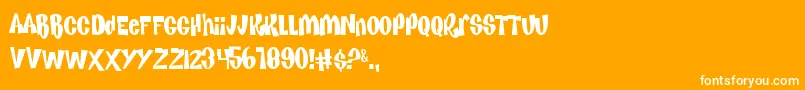 KenanKel Font – White Fonts on Orange Background