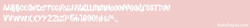 KenanKel Font – White Fonts on Pink Background