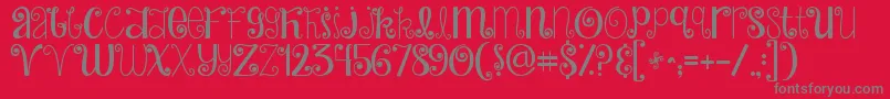 Jandahideandseek Font – Gray Fonts on Red Background