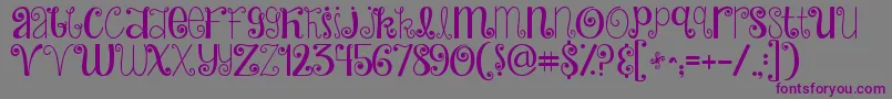 Jandahideandseek Font – Purple Fonts on Gray Background