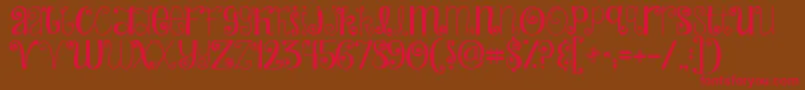 Jandahideandseek Font – Red Fonts on Brown Background