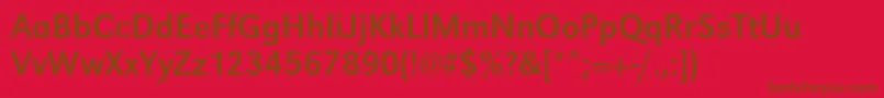 En savoir plus sur la police Urwgrotesktnar Police Urwgrotesktnar – polices brunes sur fond rouge