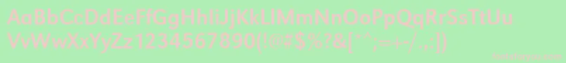 Urwgrotesktnar Font – Pink Fonts on Green Background