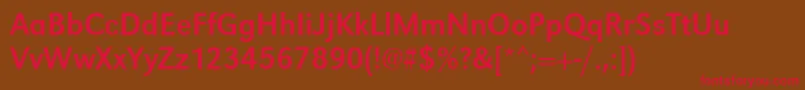 Urwgrotesktnar Font – Red Fonts on Brown Background