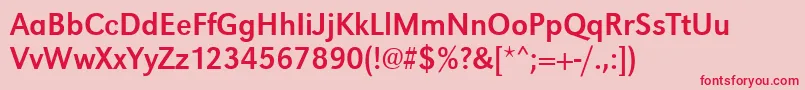 Urwgrotesktnar Font – Red Fonts on Pink Background