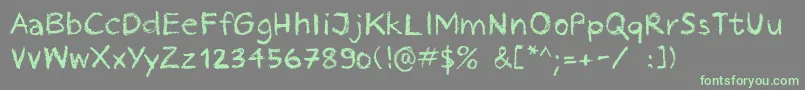 Crayonhandregular2016demo-Schriftart – Grüne Schriften auf grauem Hintergrund