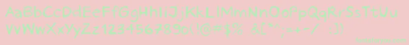 Crayonhandregular2016demo Font – Green Fonts on Pink Background