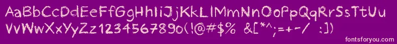 Crayonhandregular2016demo Font – Pink Fonts on Purple Background