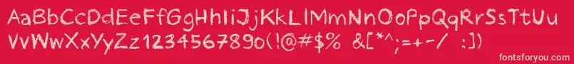 Подробнее о шрифте Crayonhandregular2016demo Шрифт Crayonhandregular2016demo – розовые шрифты на красном фоне