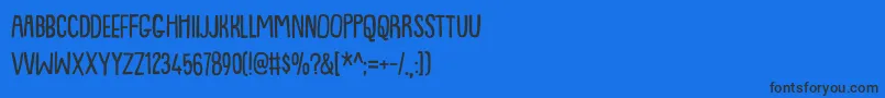 Czcionka Lemonismdemo – czarne czcionki na niebieskim tle