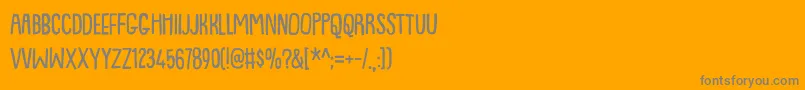 フォントLemonismdemo – オレンジの背景に灰色の文字