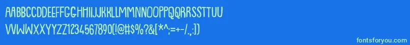 Lemonismdemo Font – Green Fonts on Blue Background