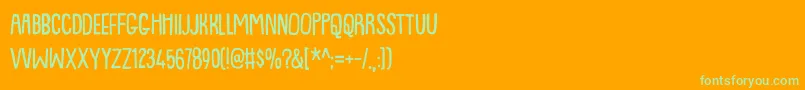 Lemonismdemo Font – Green Fonts on Orange Background